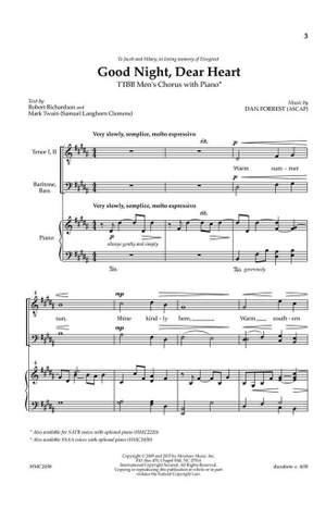 Dan Forrest: Good Night, Dear Heart(Ttbb)