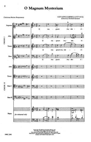 Giovanni Gabrieli: O Magnum Mysterium