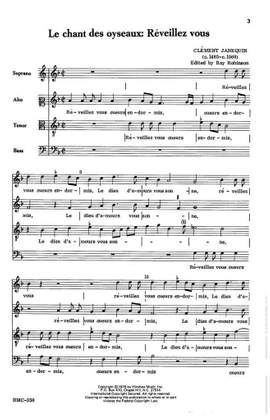 Clément Janequin: Le Chant Des Oyseaux: Reveillez Vous