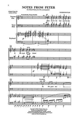Eugene Butler: Notes From Peter