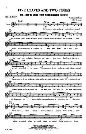 John Horman: Five Loaves And Two Fishes-Choral Part Only