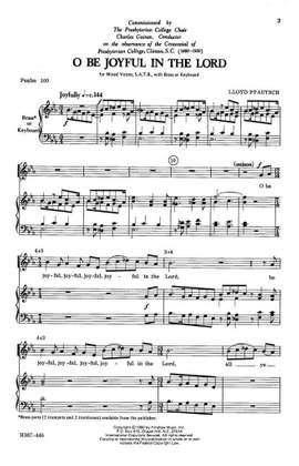 Lloyd Pfautsch: O Be Joyful in the Lord