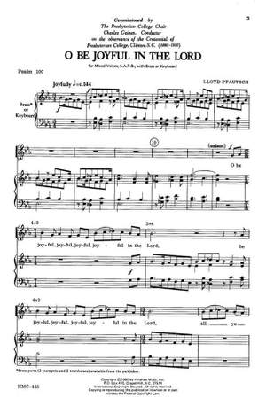 Lloyd Pfautsch: O Be Joyful in the Lord