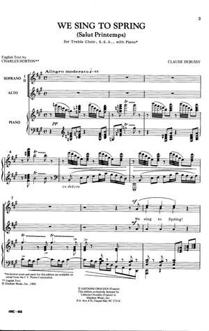 Claude Debussy: We Sing To Spring