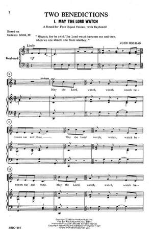 John Horman: Two Benedictions