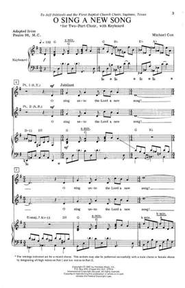 Michael Cox: O Sing a New Song