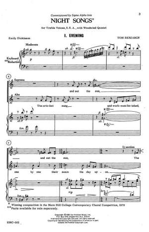 Tom Benjamin: Night Songs