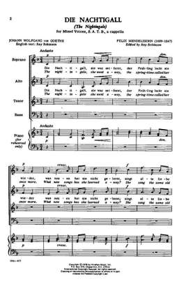 Felix Mendelssohn Bartholdy: Die Nachtigall