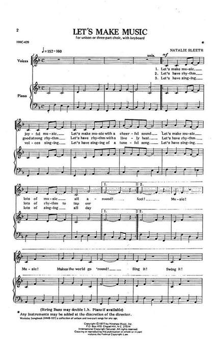 Natalie Sleeth: Let's Make Music