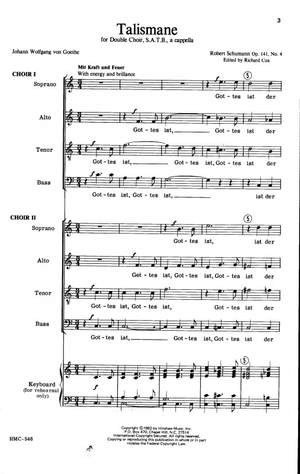 Robert Schumann: Talismane Op 141, No. 4