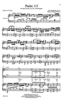 Felix Mendelssohn Bartholdy: Psalm 115