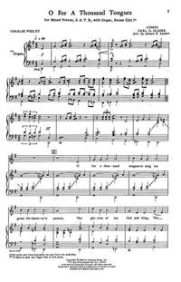 Carl G. Glaser: O for a Thousand Tongues