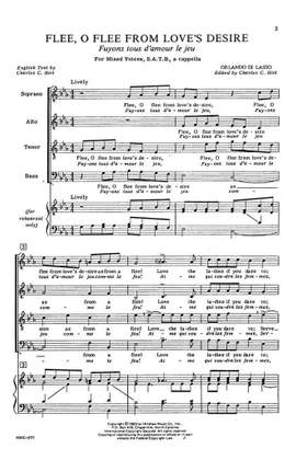 Orlando di Lasso: Flee, O Flee From Love's Desire