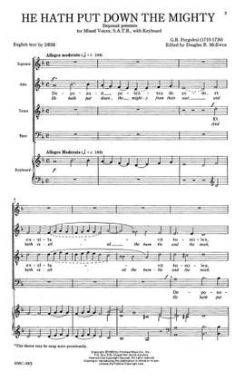 Giovanni Battista Pergolesi: He Hath Put Down The Mighty