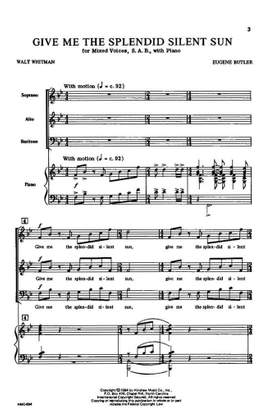 Eugene Butler: Give Me The Splendid Silent Sun
