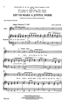 Paul Sjolund: Let Us Make A Joyful Noise