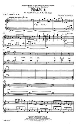 Gilbert M. Martin: Psalm 8