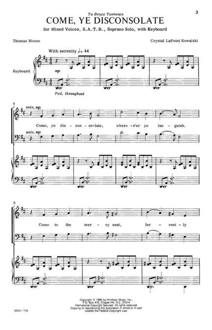 Crystal Godfrey LaPoint: Come, Ye Disconsolate