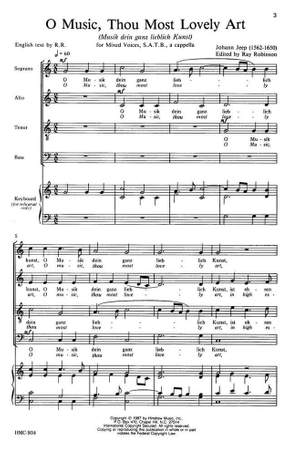 Johann Jeep: O Music, Thou Most Lovely Art