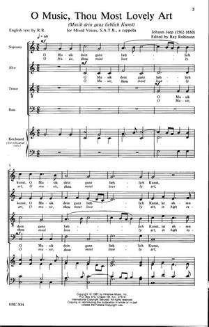 Johann Jeep: O Music, Thou Most Lovely Art