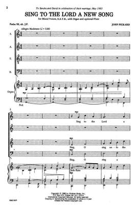 John Pickard: Sing to the Lord a New Song