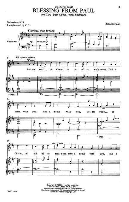 John Horman: Blessing From Paul