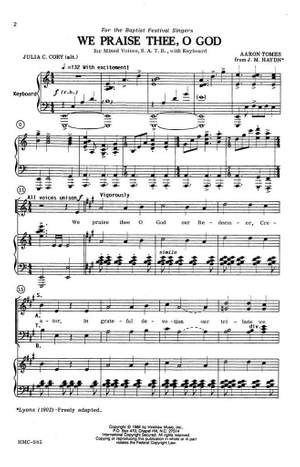 Aaron Tomes: We Praise Thee, O God