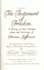 Randall Thompson: The Testament of Freedom