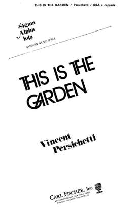 Vincent Persichetti: This Is the Garden