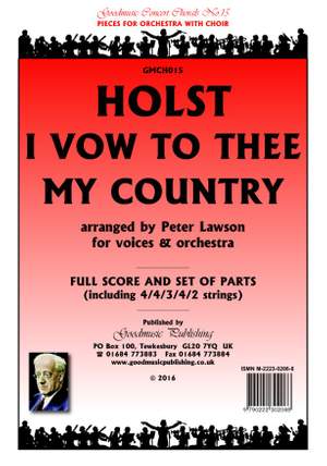 Holst I Vow To Thee My Country Page 1 Of 6 Presto Sheet Music