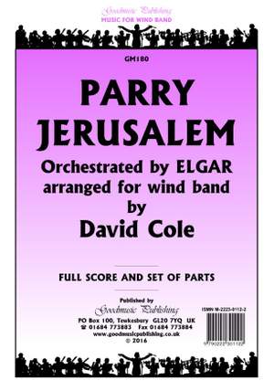 C. Hubert H. Parry: Jerusalem orch Elgar arr David Cole
