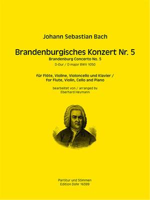Bach, J S: Brandenburgisches Konzert No.5 BWV 1050