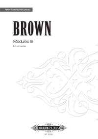 Brown, Earle: Modules III