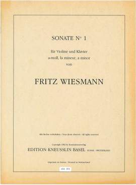 Wiesmann, Fritz: Sonate Nr. 1