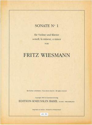 Wiesmann, Fritz: Sonate Nr. 1