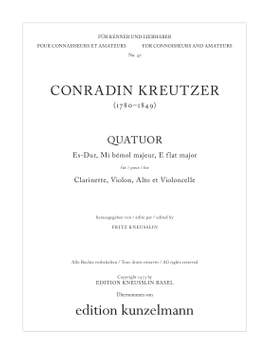 Kreutzer, Conradin: Quartett Es-Dur