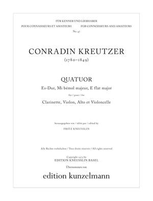 Kreutzer, Conradin: Quartett Es-Dur