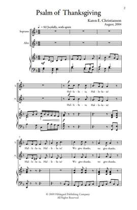 Karen E. Christianson: Psalm Of Thanksgiving