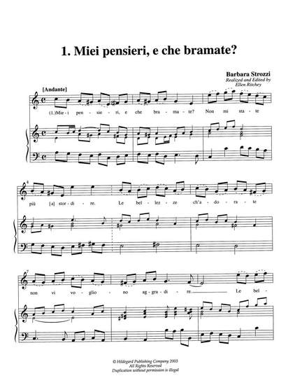 Barbara Strozzi: 6 Arias
