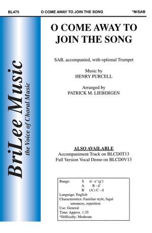 Patrick M. Liebergen: O Come Away To Join The Song