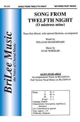 Julie Wheeler: Song From Twelfth Night (O Mistress Mine)
