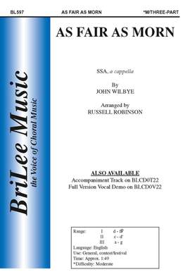 John Wilbye: As Fair As Morn
