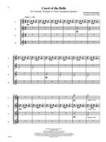 Carol of the Bells for Clarinet, Trumpet or Tenor Saxophone Quartet Product Image