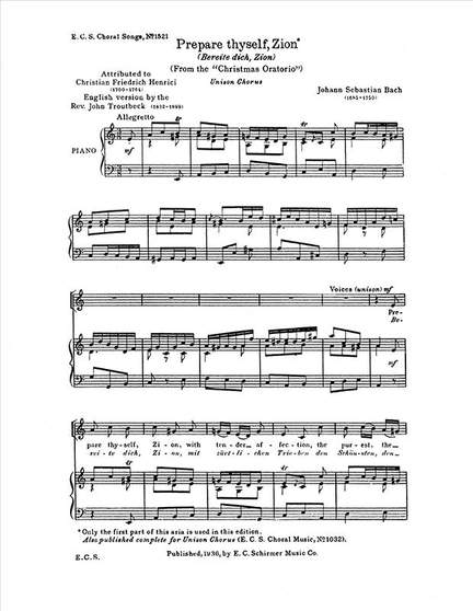 Johann Sebastian Bach: Prepare Thyself, Zion