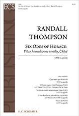 Randall Thompson: 6 Odes of Horace: Vitas hinnuleo me similis, Chloe