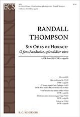 Randall Thompson: 6 Odes of Horace