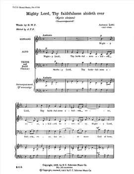 Antonio Lotti: Mighty Lord, Thy Faithfulness Abideth Ever