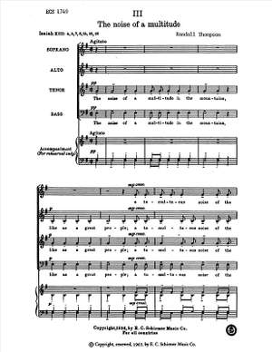 Randall Thompson: The Peaceable Kingdom: The Noise of the Multitude