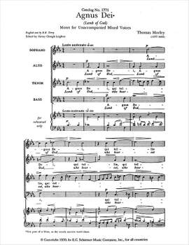 Thomas Morley: Agnus Dei