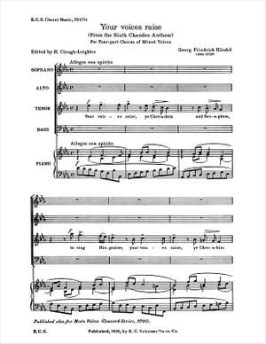 Georg Friedrich Händel: Chandos Anthem VI: Your Voices Raise